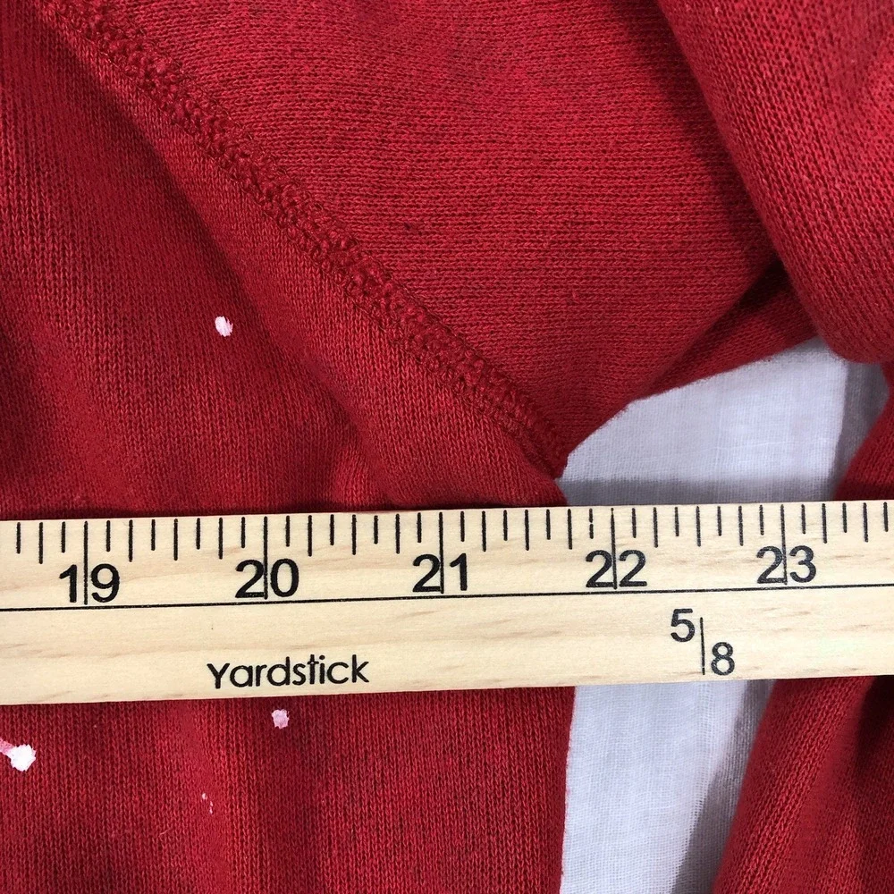 Hanes Her Way‎ Sweatshirt Women XL Red White Christmas Snowman 